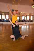 Aislynn Alkire & teacher Jan dancing Paso Doble