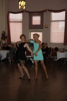 Brenda with teacher Jan dancing Samba at the Princess City Showcase 2013