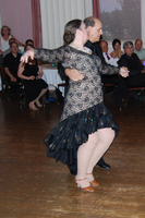 Barbara & teacher Jim dancing Tango at the "Dance for the Cure" 2014