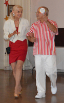 Dave & teacher Jan dancing Fox Trot to "Candyman"