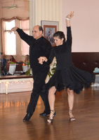 Sarah dancing with teacher Jim